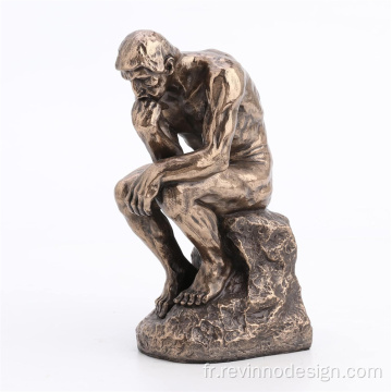 Rodin the Thinker Cast Resin Statue Statue Bronze Finition